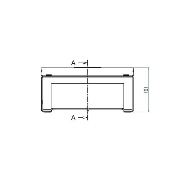 Produktbild UBD 210 205  -  Unterflur-Bodendose UBD 210 inkl. Deckel mit Kante, geschlossen, 15mm Vertiefung und 1 Schnurauslass